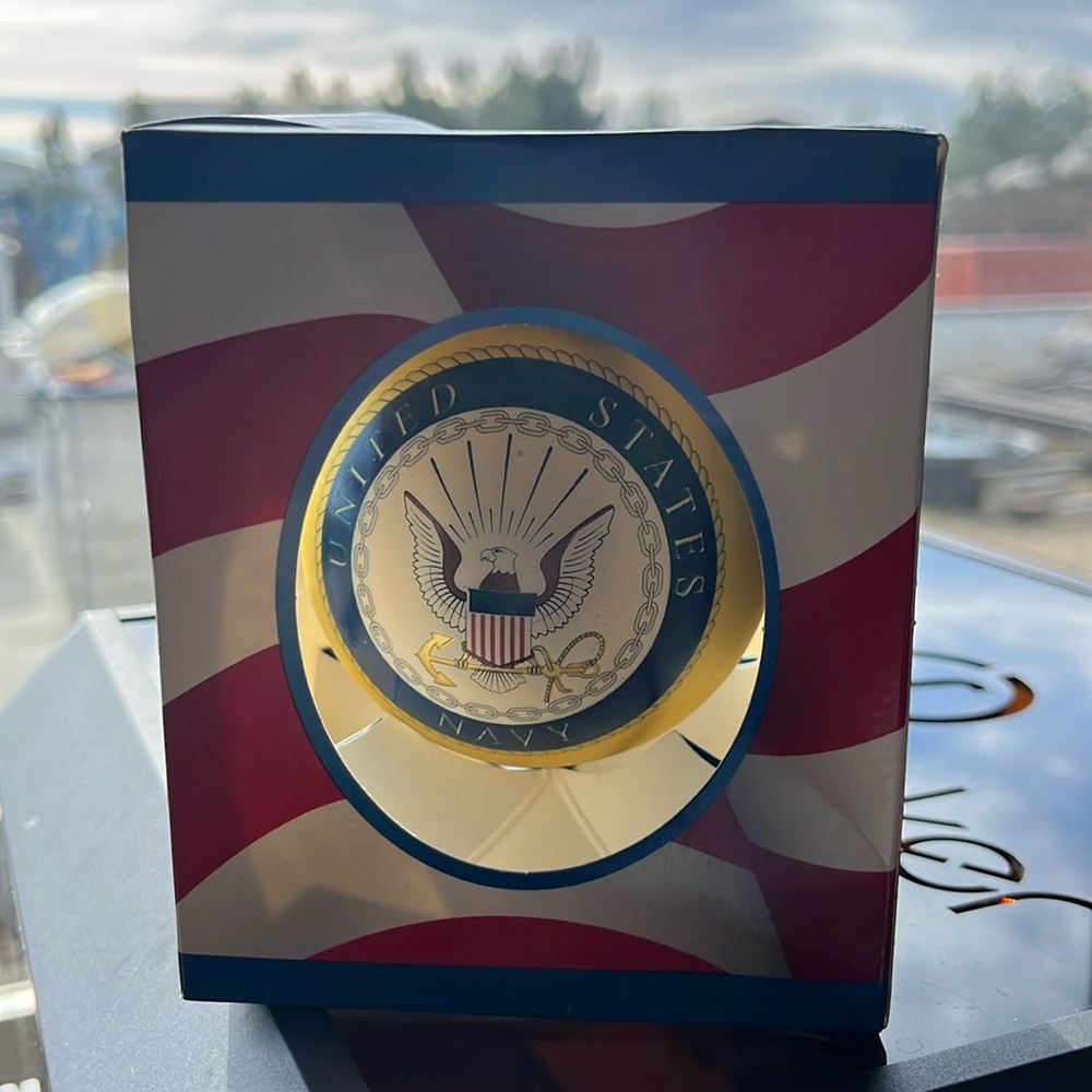 U.S. Navy Glass Ornament-NEW